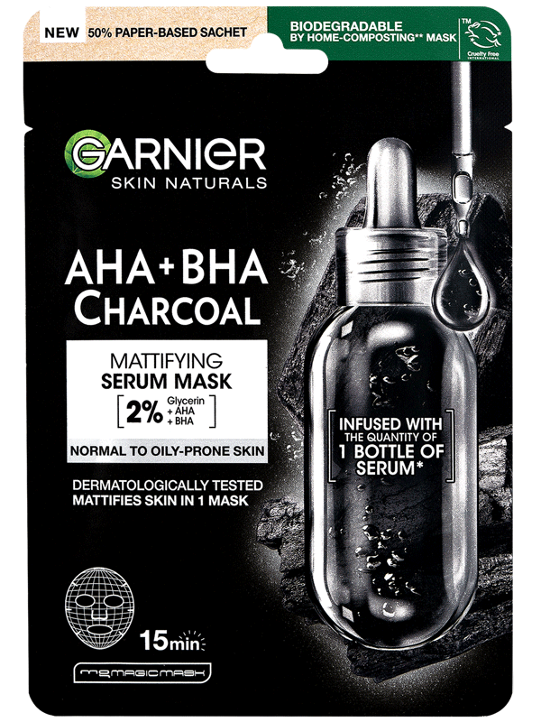 Garnier Skin Naturals Tisztító És Hidratáló Textil Maszk Tág Pórusokra
